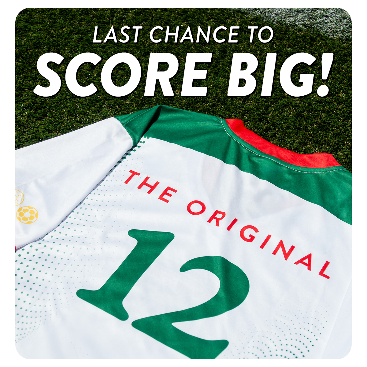 Krispy Kreme Rewards members are automatically entered for a chance to win an exclusive Krispy Kreme® soccer jersey with a purchase of any dozen.
