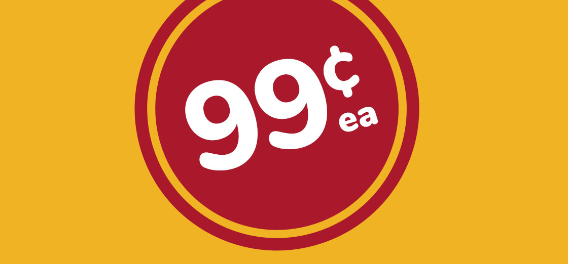 99¢ each