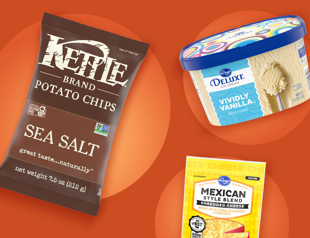 Your Weekly Featured Coupons: Kettle Brand Chips, Kroger Brand Deluxe Ice Cream, Kroger Brand Cheese