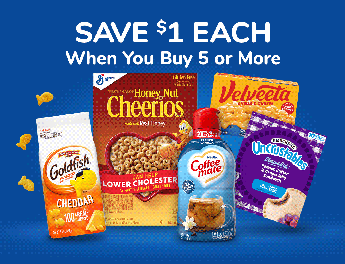Save $1 Each When You Buy 5 or More