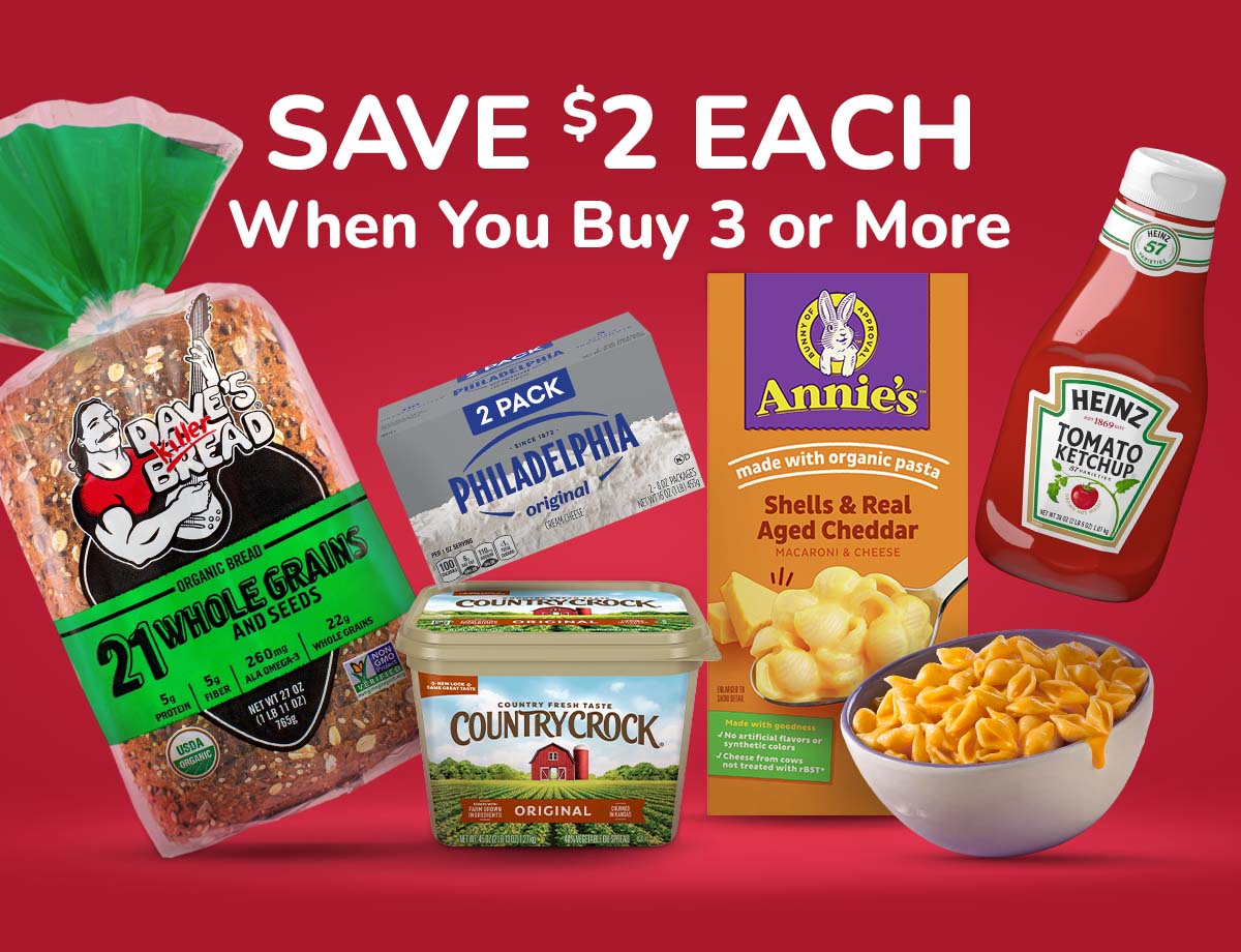 Save $2 Each When You Buy 3 or More