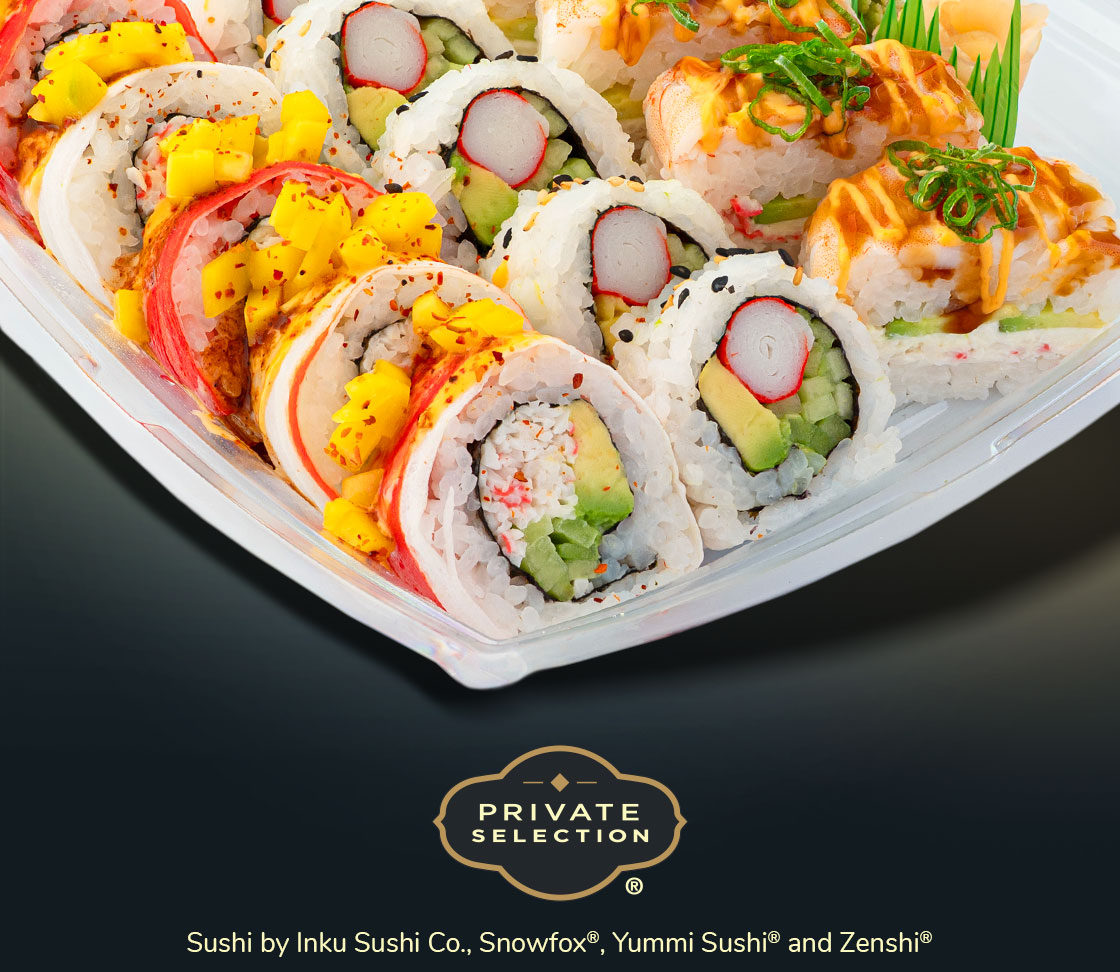 Private Selection™ Sushi by Inku Sushi Co., Snowfox®, Yummi Sushi® and Zenshi®