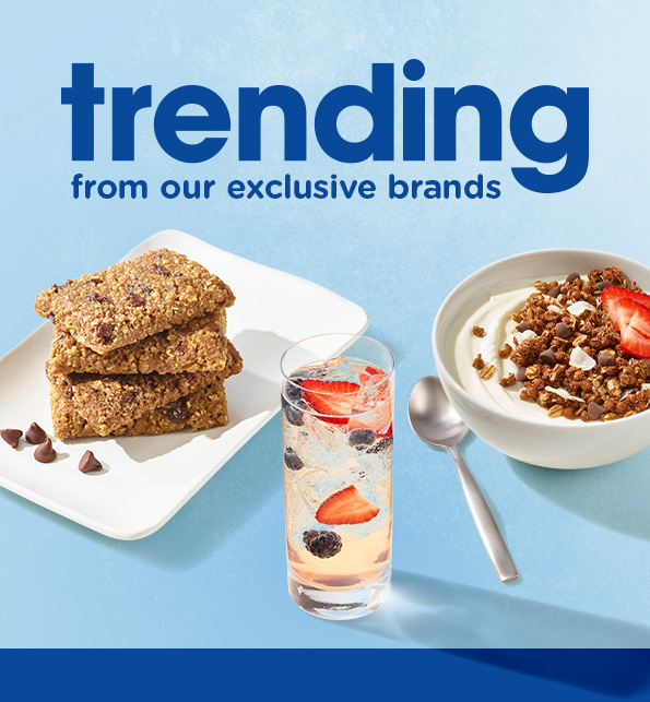 Trending from Our Exclusive Brands. Simple Truth™ Protein Granola Clusters, Water & Energy Bars