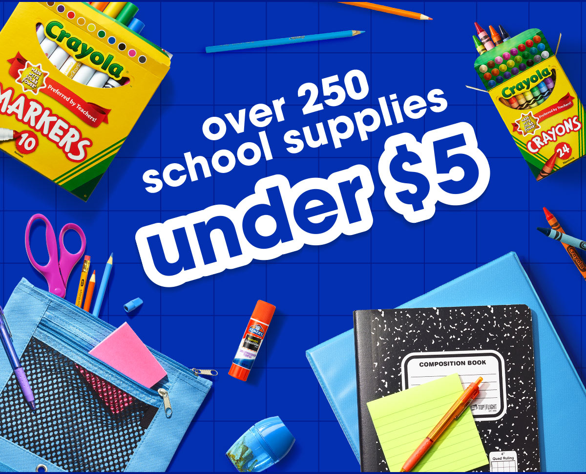 Over 250 school supplies under $5