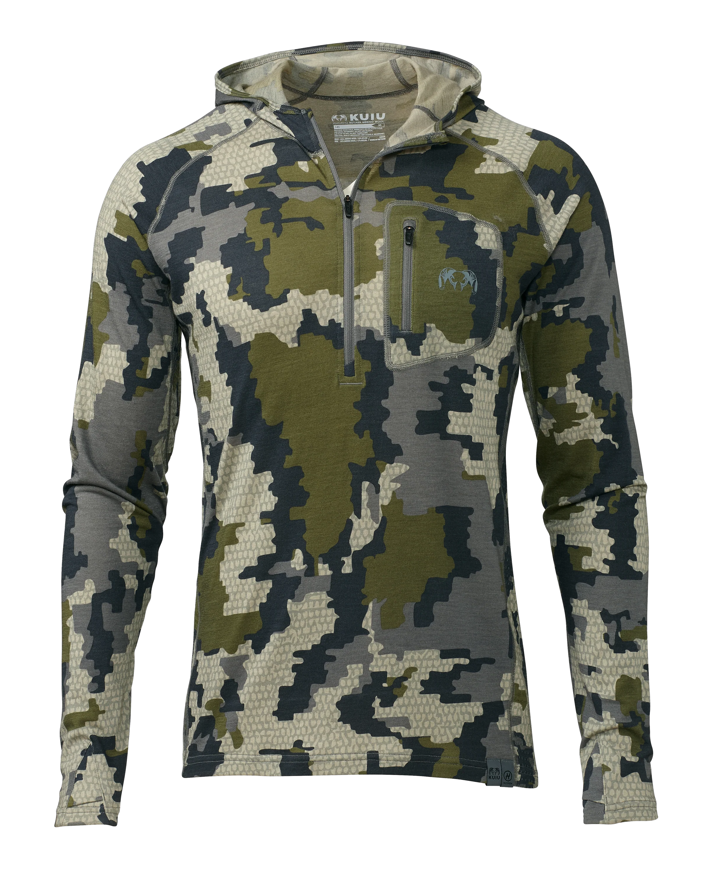 Image of ULTRA Merino 145 Zip-T Hoodie
