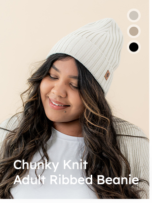 Chunky Knit Adult Ribbed Beanie