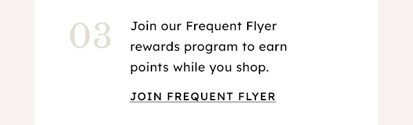 Join our Frequent Flyer Rewards Program