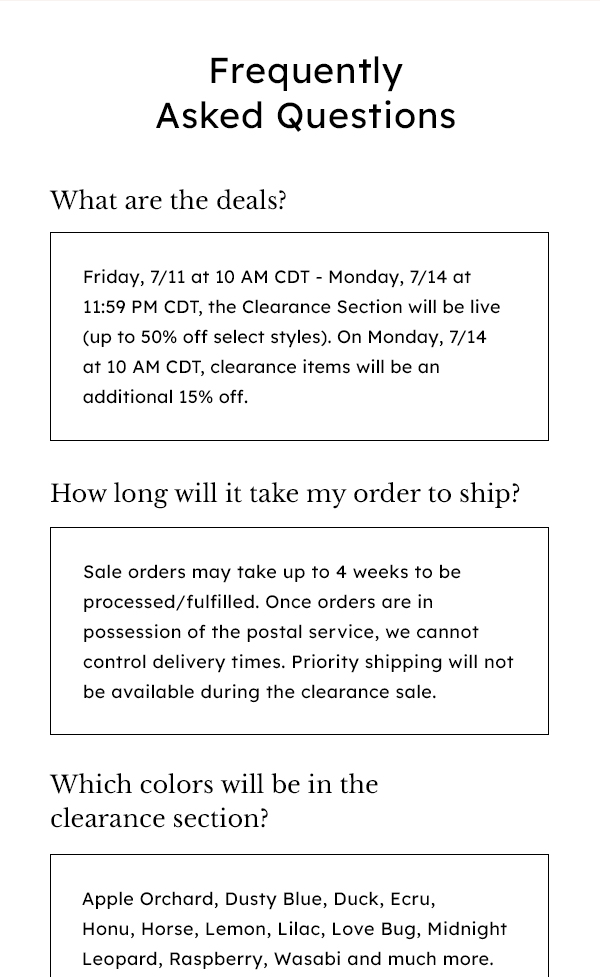 FAQs
