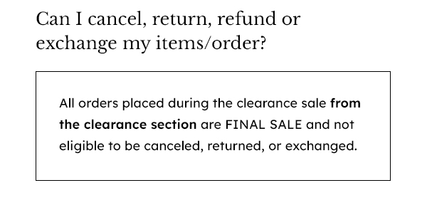 Can I cancel my order?