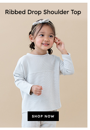 Ribbed Drop Shoulder Top
