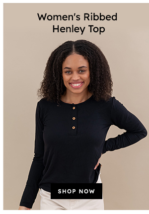 Women's Ribbed Henley Top