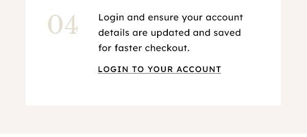 Login to your account