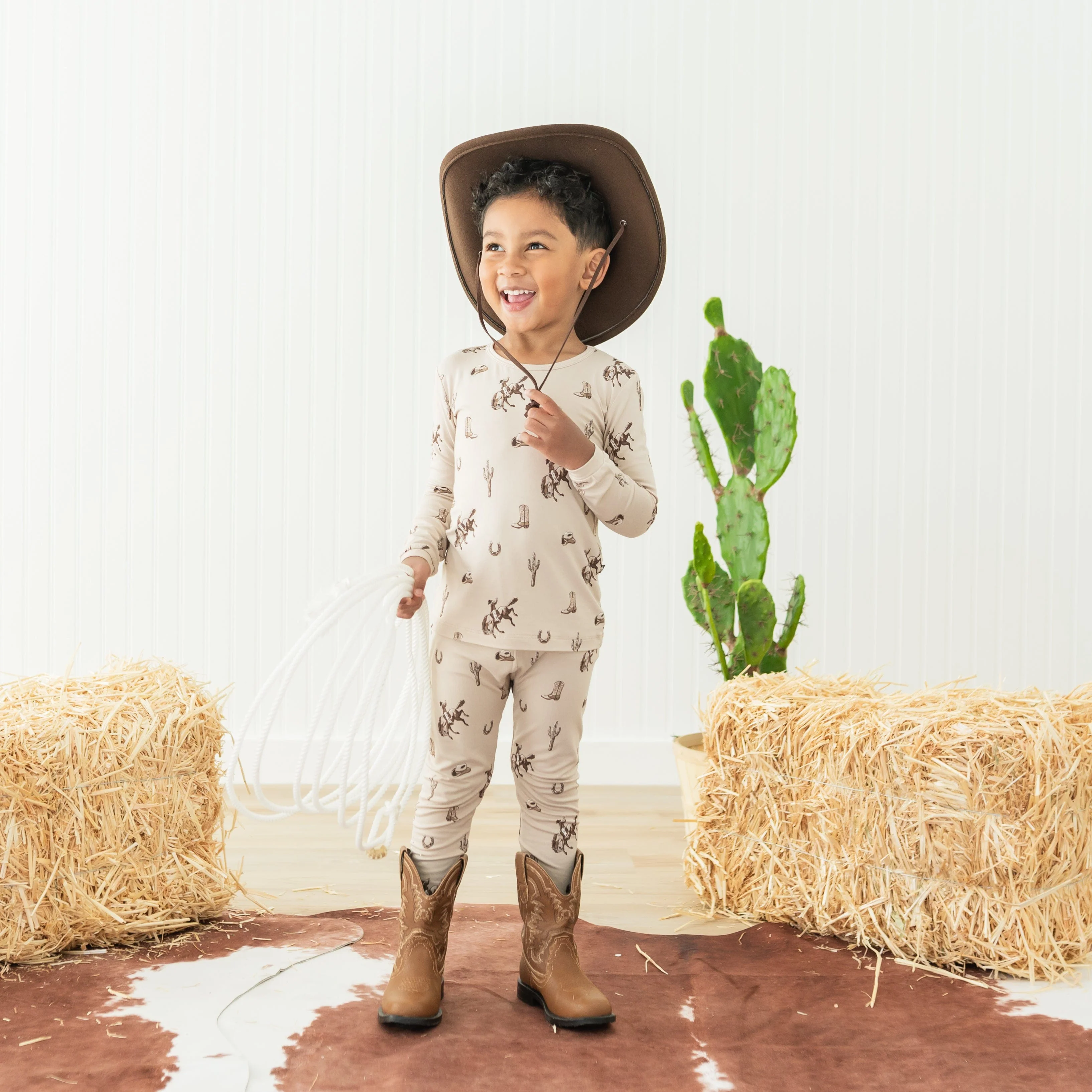 Image of Long Sleeve Pajamas in Classic Cowboy