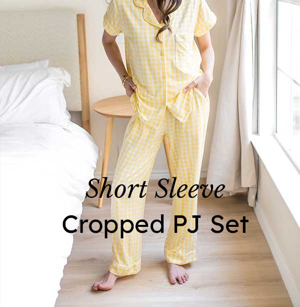 Short Sleeve Cropped PJ Set