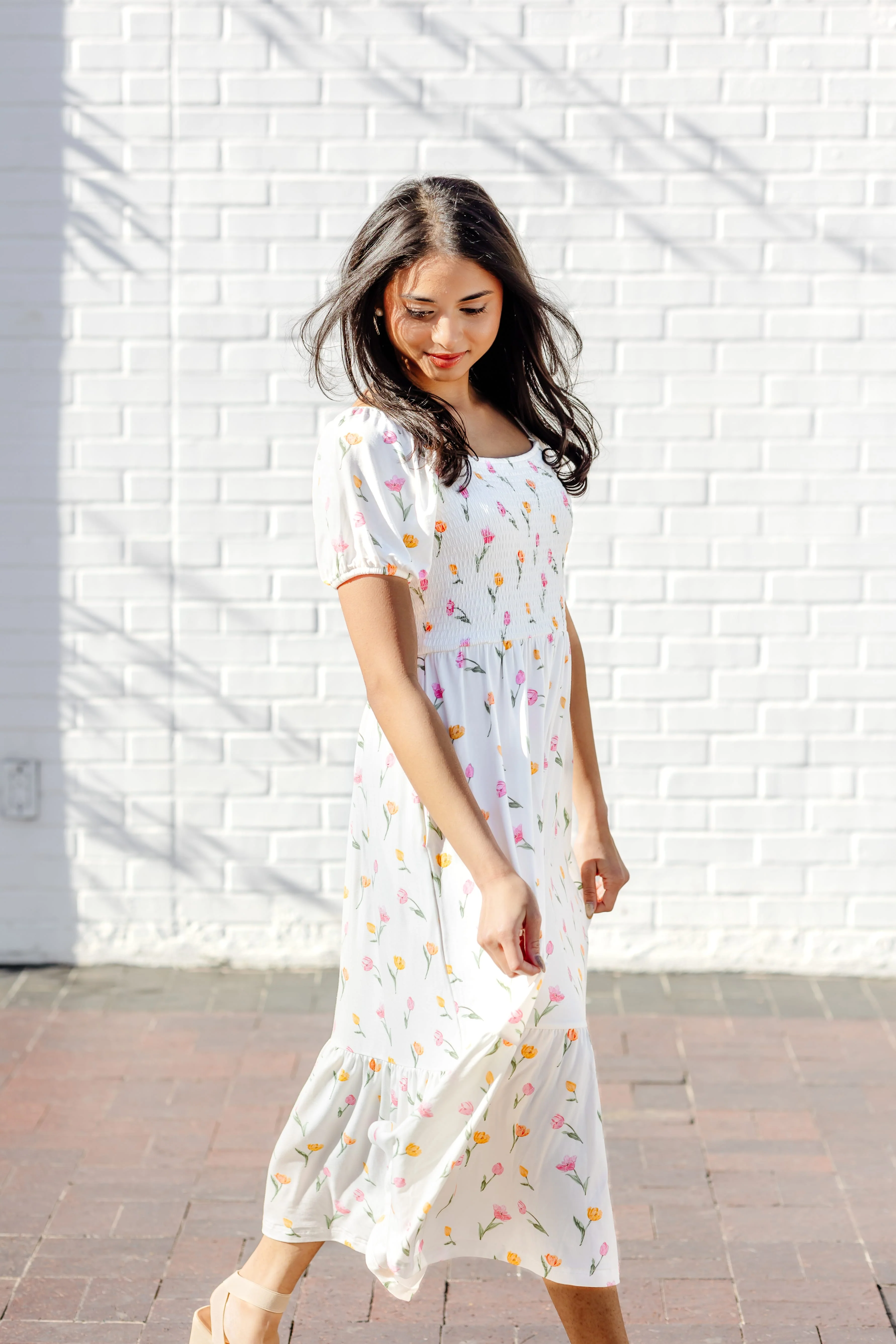 Image of Women’s Smocked Dress in Tulip