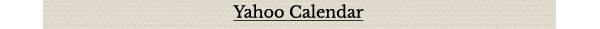 Yahoo Calendar