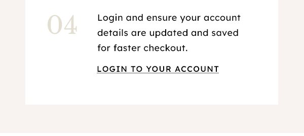 Log in to your account