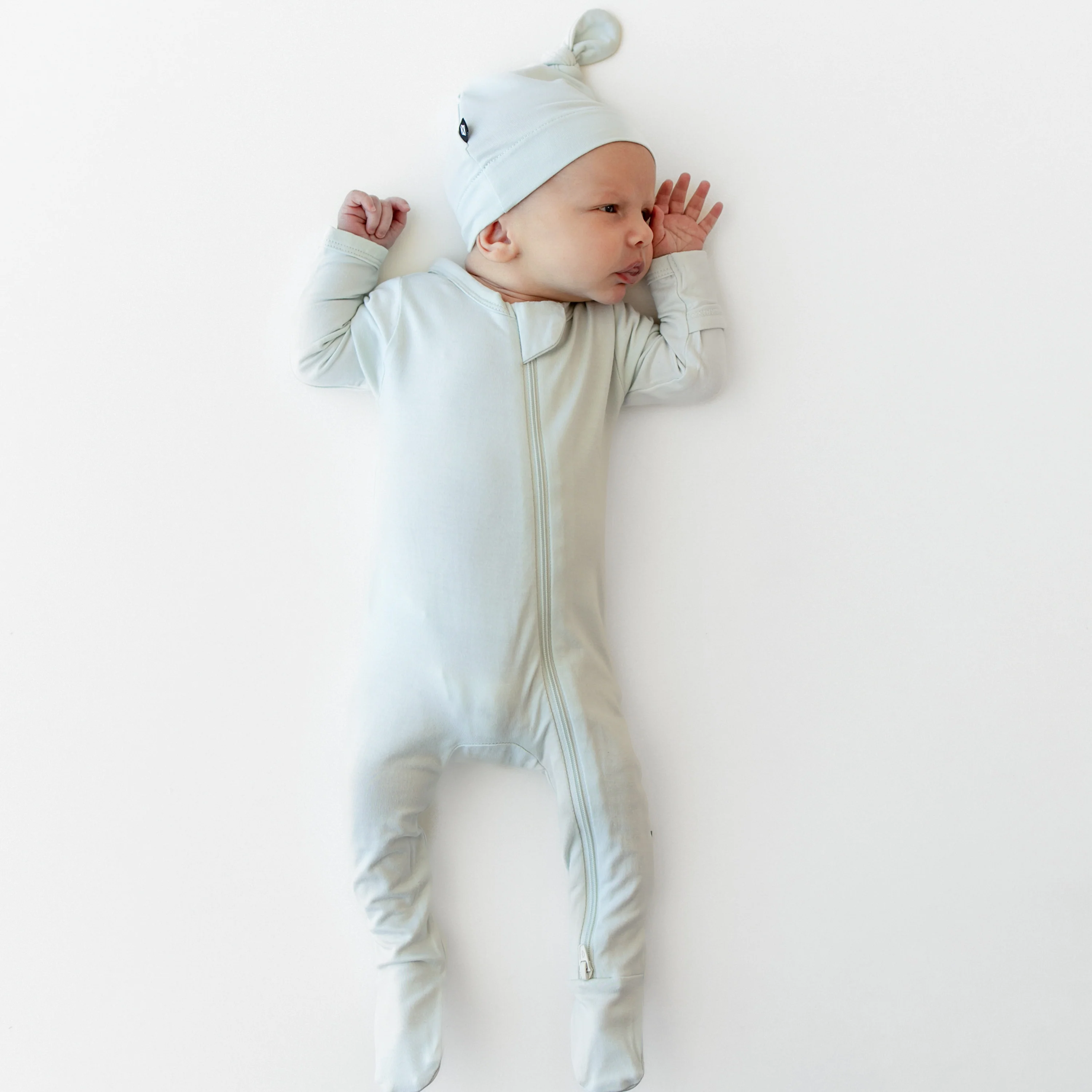 Image of Zippered Footie in Dew
