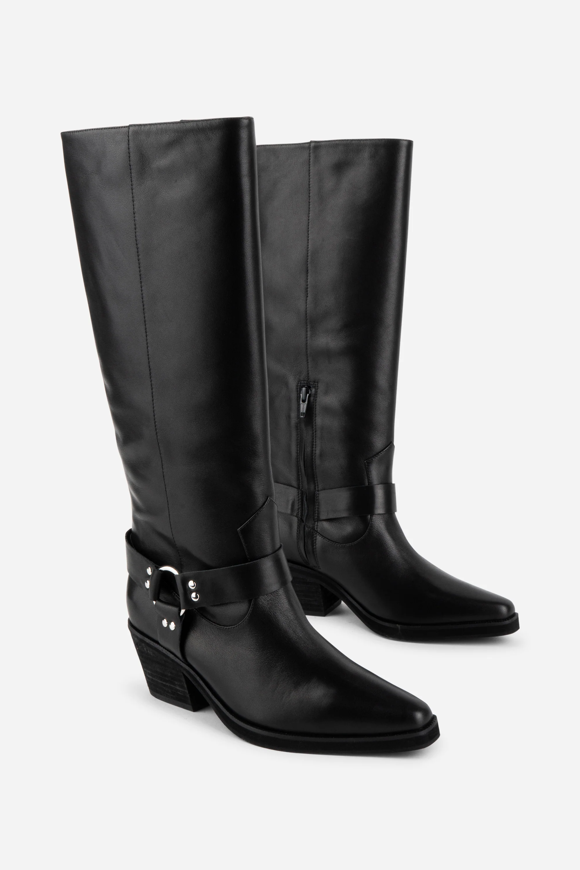 Image of JOSEPHINE KNEE HIGH BIKER BOOT