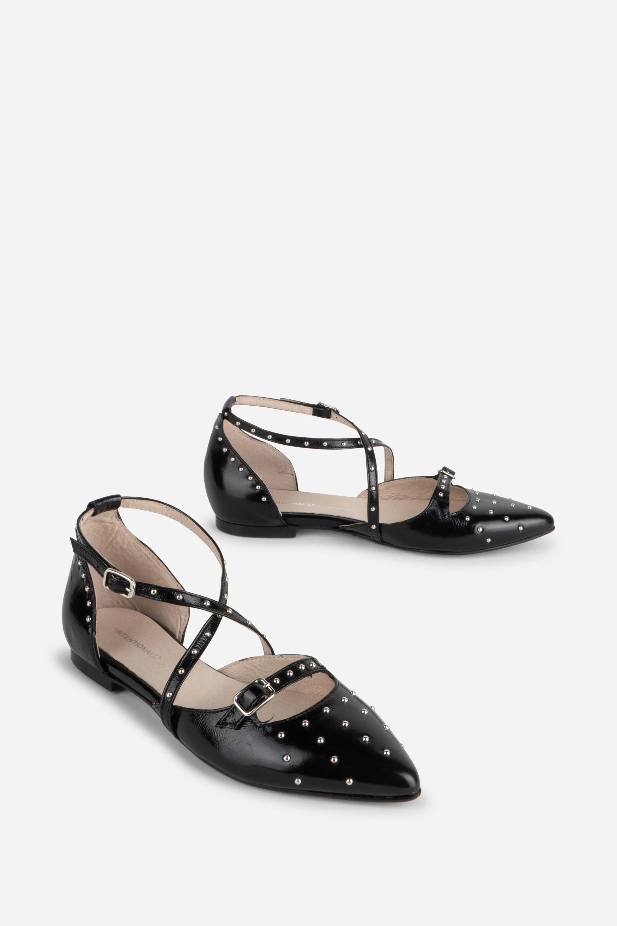 Image of CROWD STUDDED CRISS CROSS FLAT