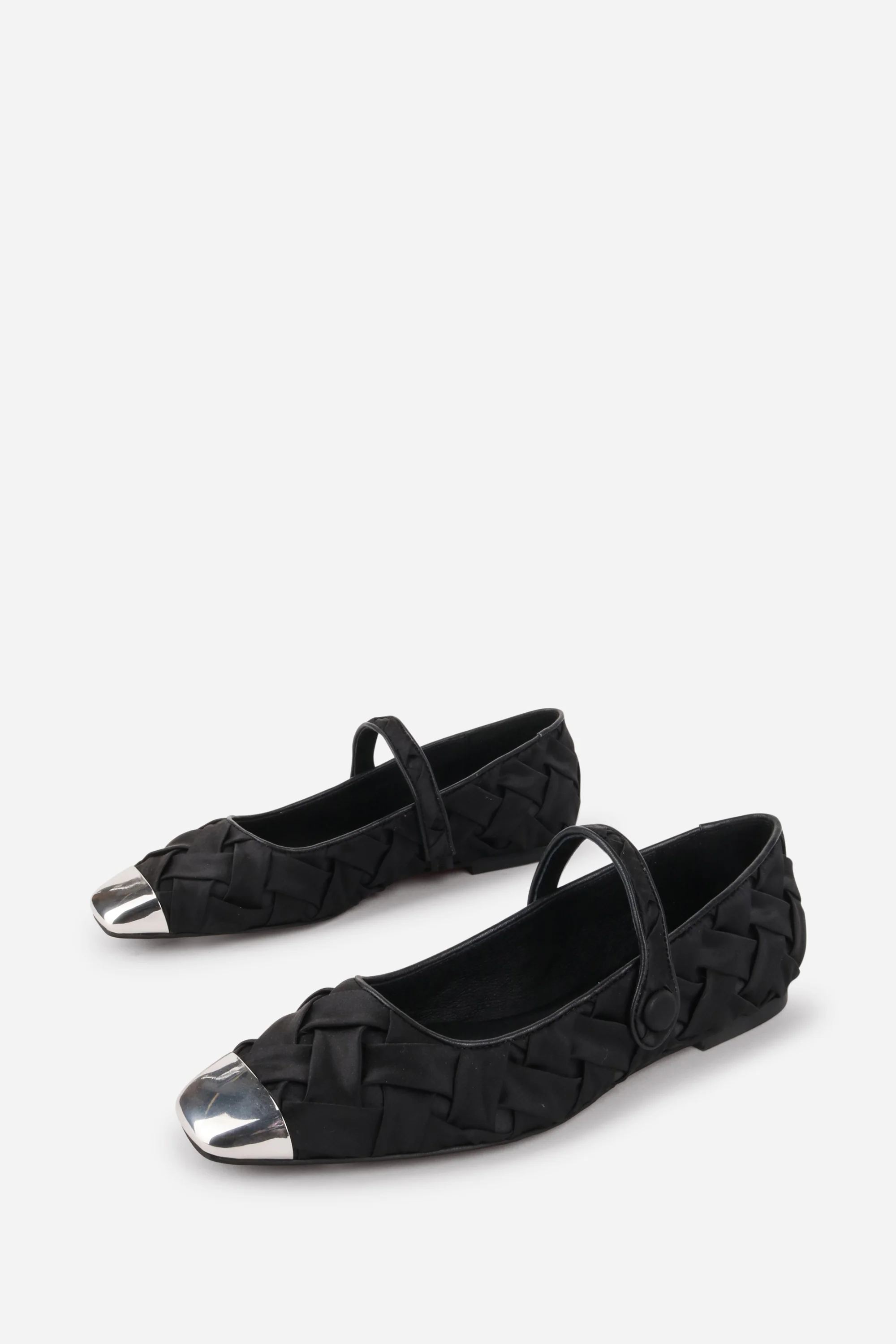 Image of RIBBONS SATIN BRAIDED MARY JANE FLAT