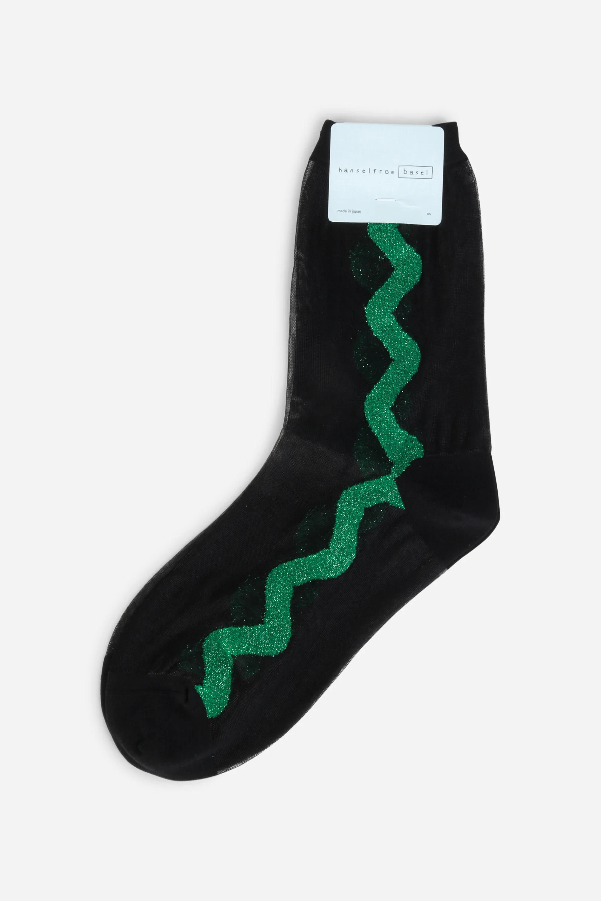 Image of ZIG ZAG SHEER CREW SOCK