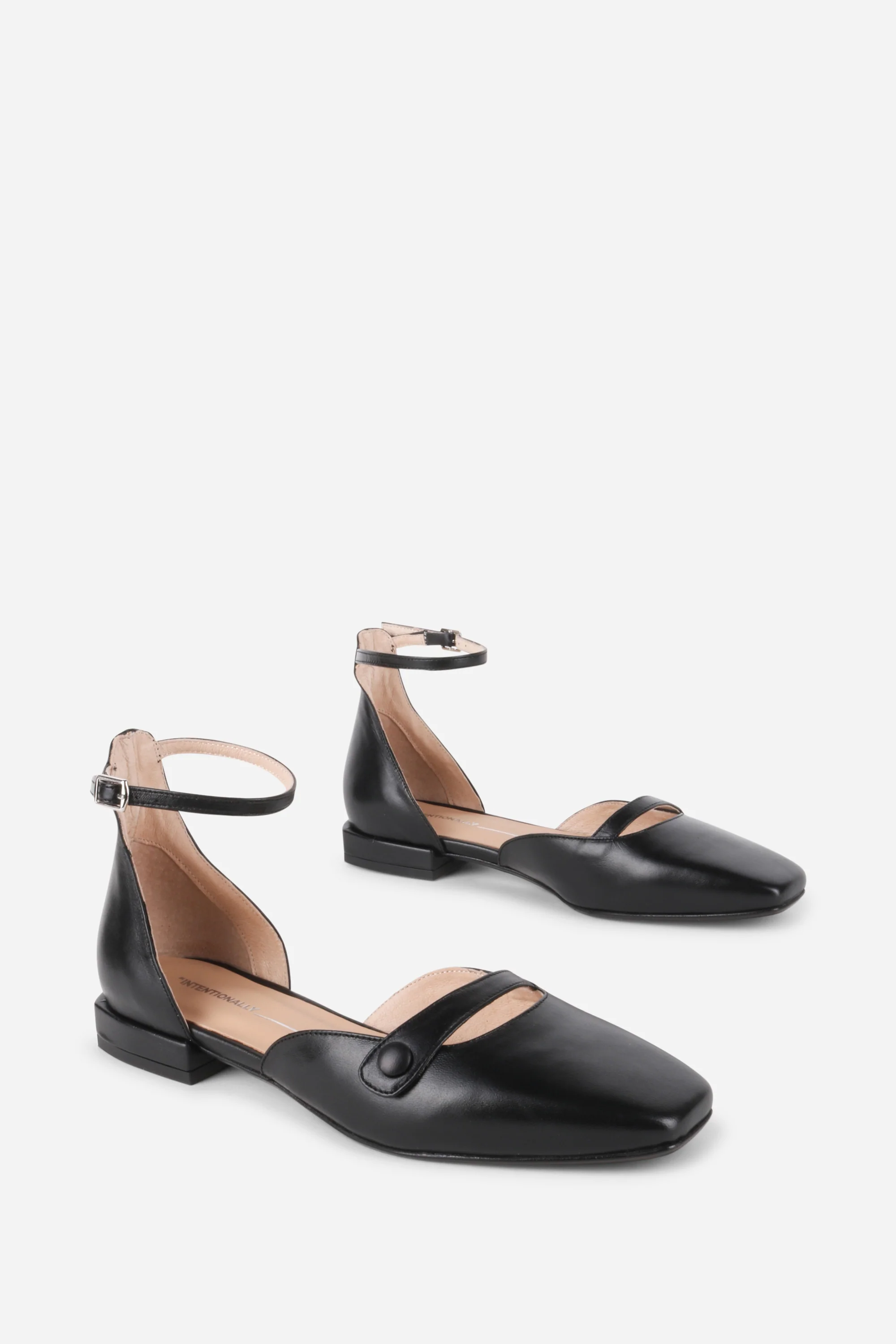 Image of IRIS LEATHER MARY JANE FLAT