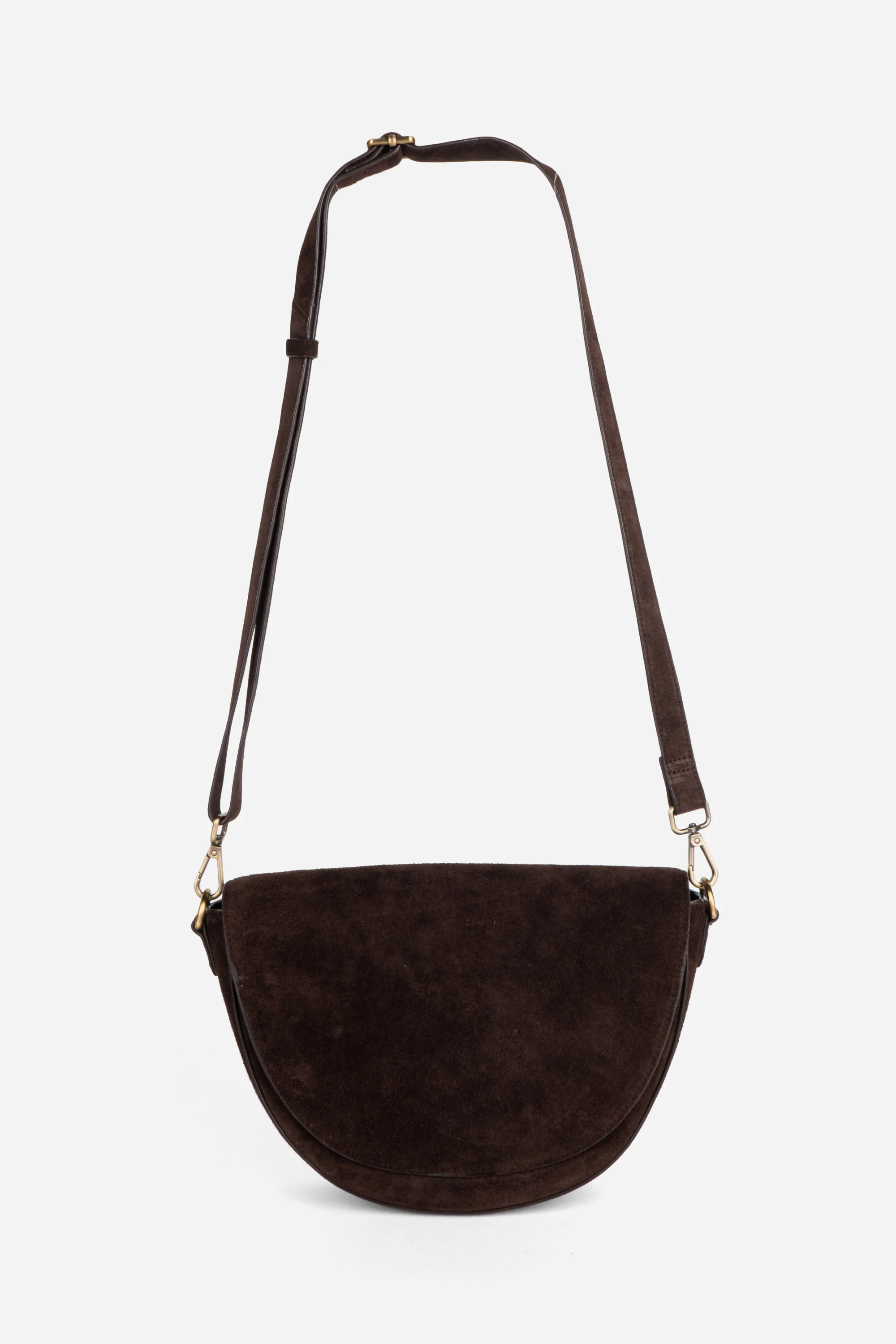 Image of MICHIGAN HALF MOON SUEDE CROSSBODY BAG