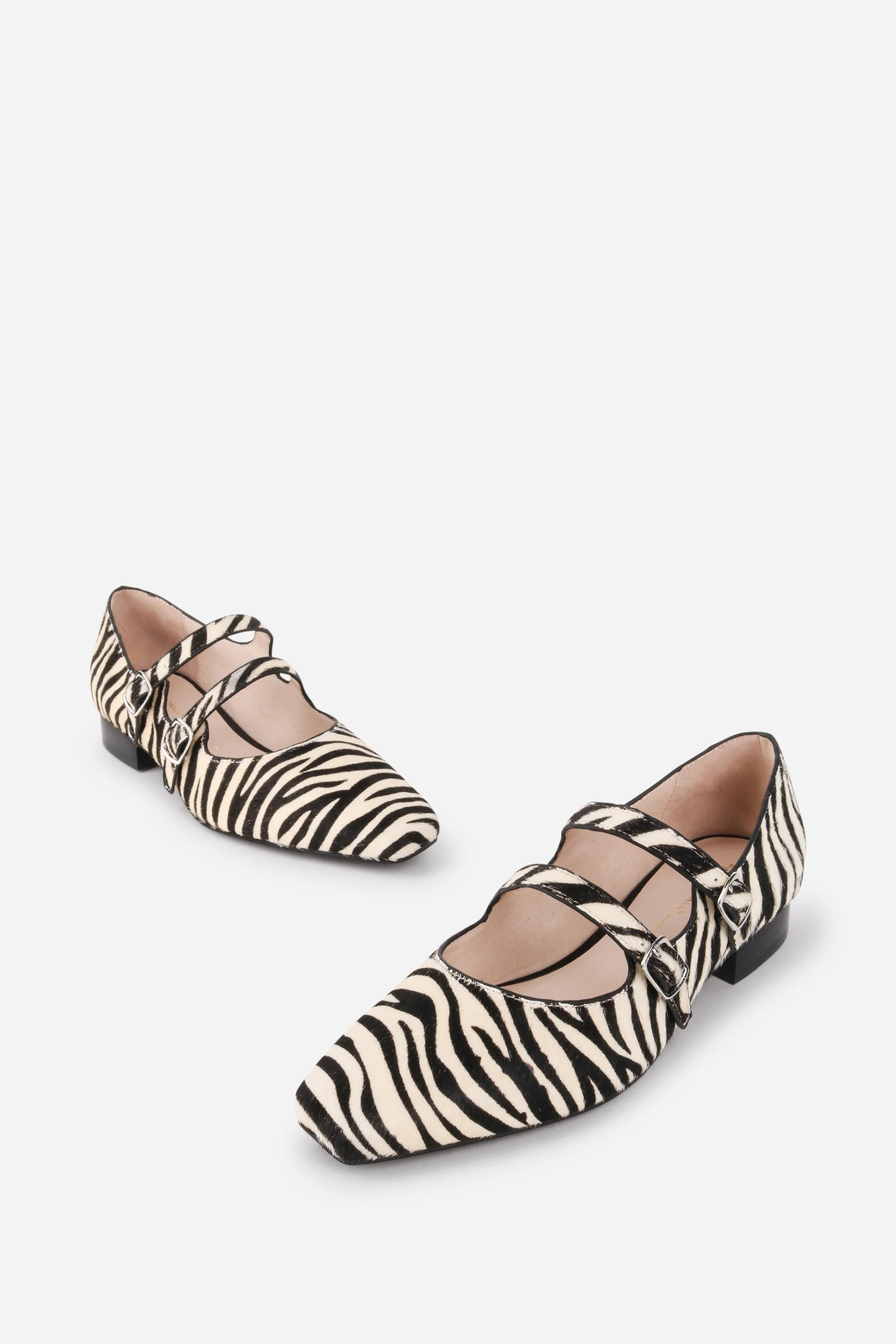 Image of CALCULATED CALF HAIR MARY JANE FLAT