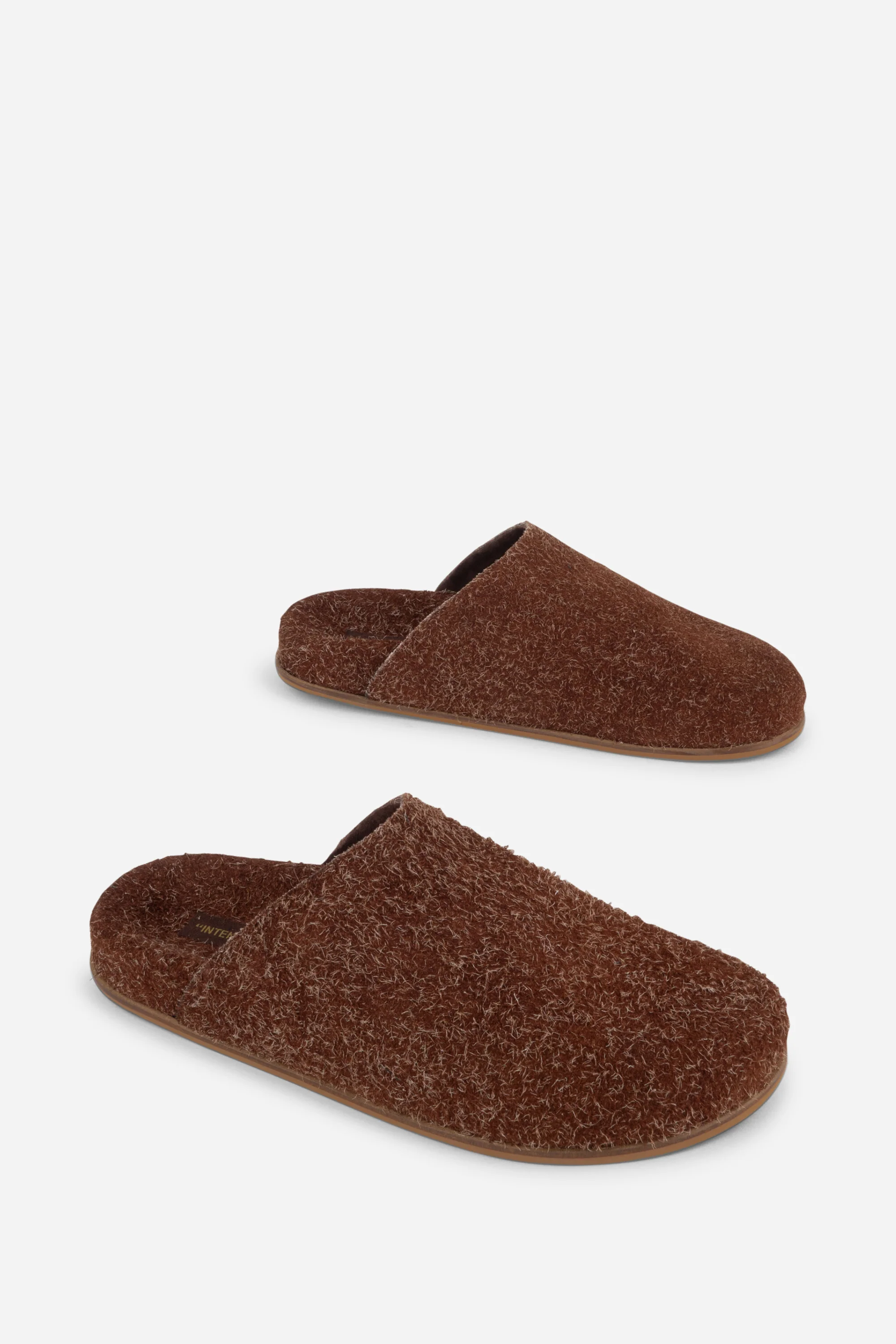 Image of AGATHA BRUSHED SUEDE SLIP ON MULE