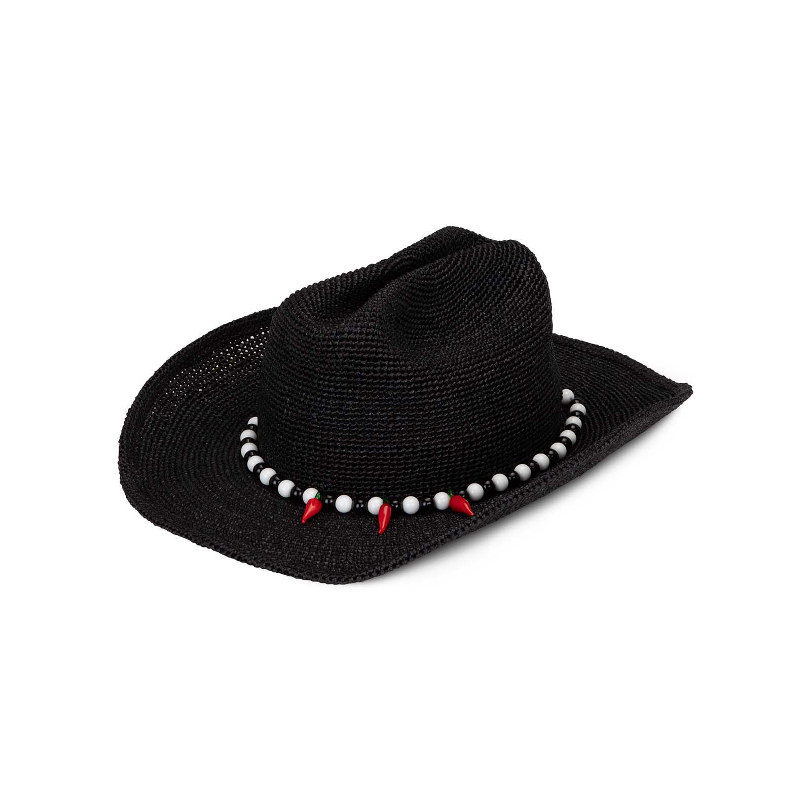 Image of Raffia Cowboy Chilli - Noir