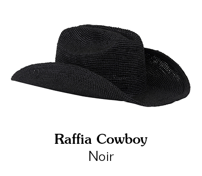 Shop the Raffia Cowboy Hat - Noir