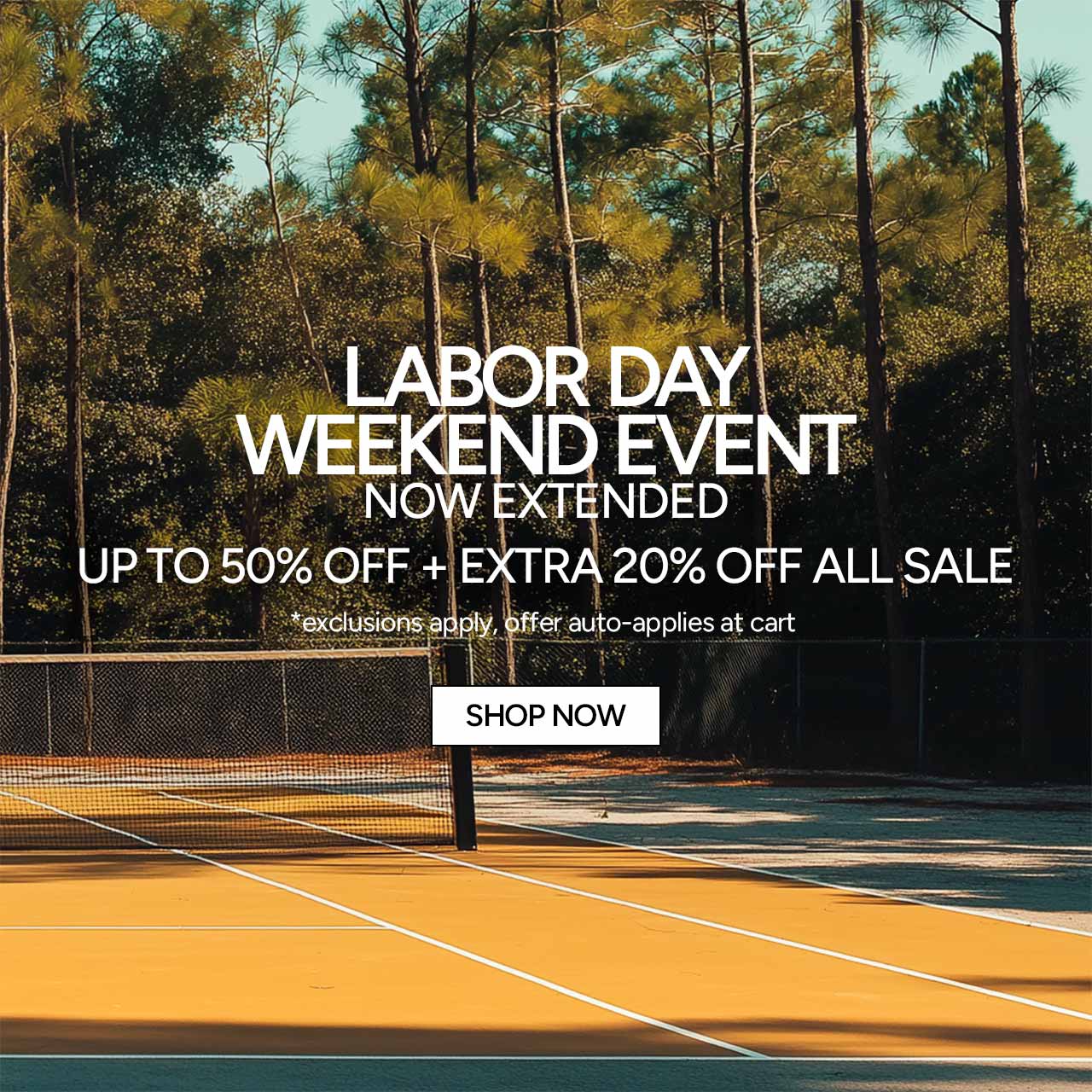 Labor Day Weekend Event, Now Extended. Extra 20% Off Sale. *Exclusions apply, offer auto-applies at cart. Shop Now.