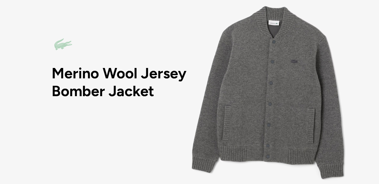 Merino Wool Jersey Bomber Jacket