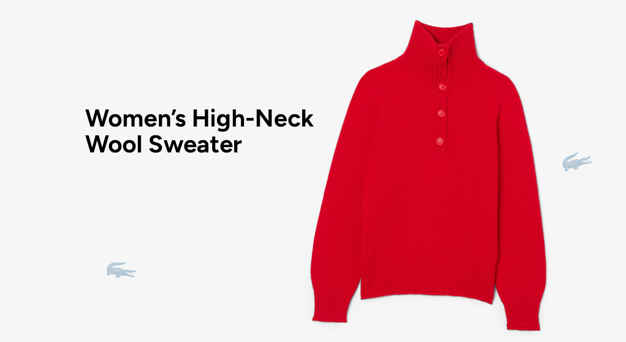 Women's High-Neck Wool Sweater