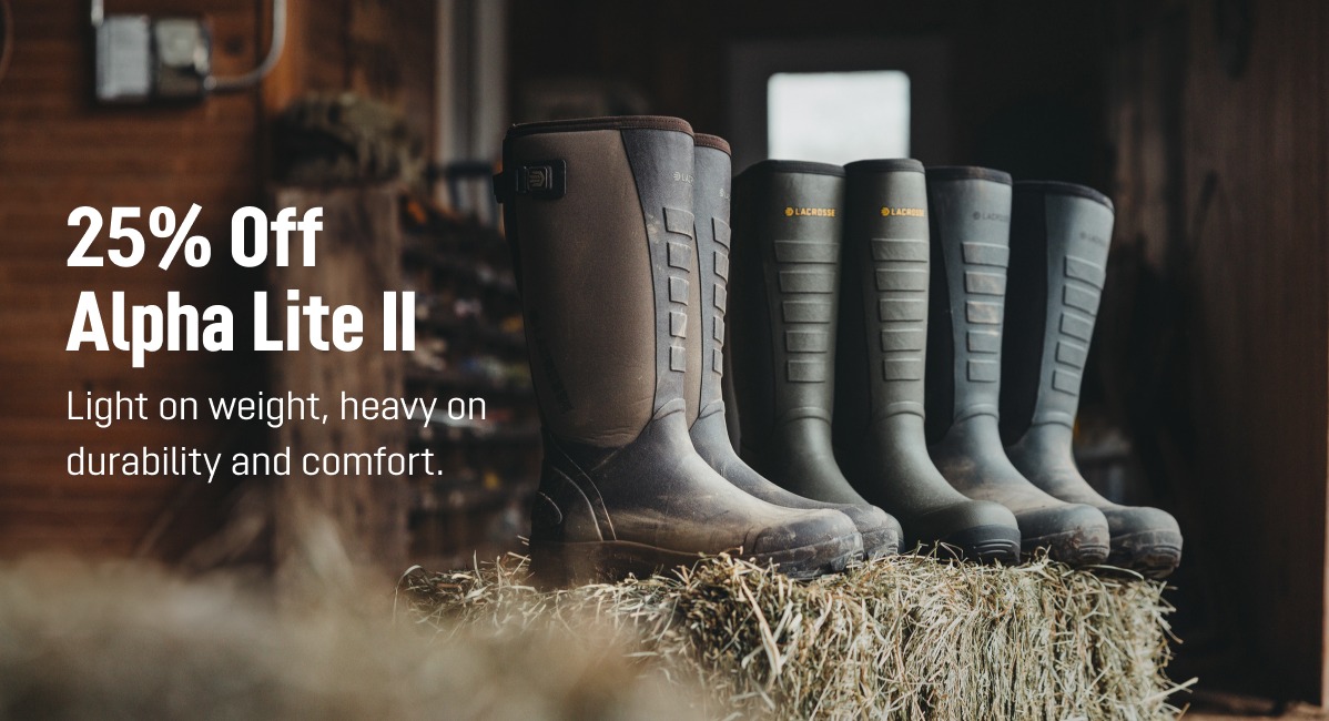25% Off Alpha Lite II - Light on weight, heavy on durability and comfort.