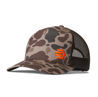 918602 - Embroidered Trucker Hat - Brown Duck Camo
