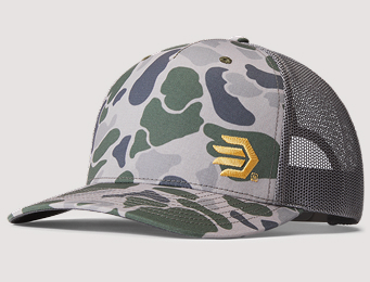918598 - Embroidered Trucker Hat - Green Duck Camo