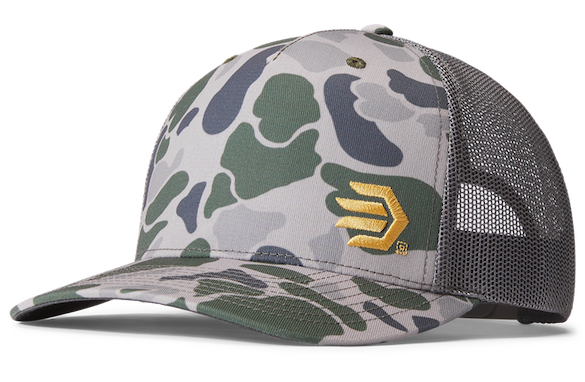 918598 - Embroidered Trucker Hat - Green Duck Camo