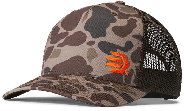 918602 - Embroidered Trucker Hat - Brown Duck Camo