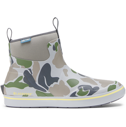 Pictured: NEW - Alpha Deck Boot 6" in Seagrass Duck Camo