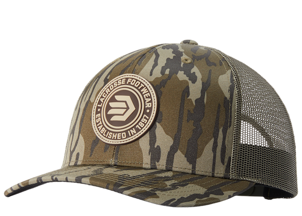 918582 - Rubber Patch Trucker Hat - Mossy Oak Bottomland - Unisex