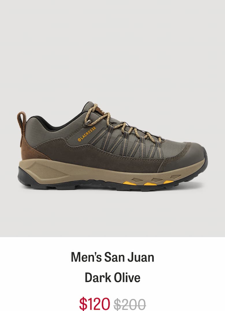 Men's San Juan in Dark Olive. Was $200, now $120