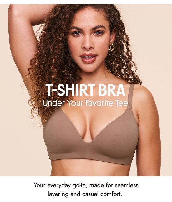 T-Shirt Bra - Under a White Tee. Your everyday go-to, made for seamless layering and casual comfort.