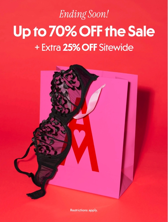 Ending Soon. Up to 70 percent OFF the Sale plus Extra 25 percent OFF Sitewide. Restrictions apply.