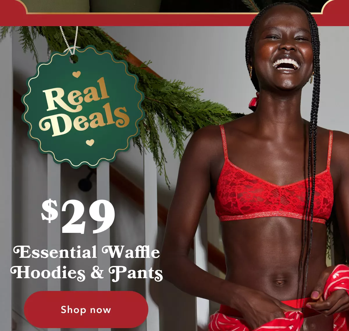 Real Deals | $29 Essentail Waffle Hoodies & Pants | Shop now