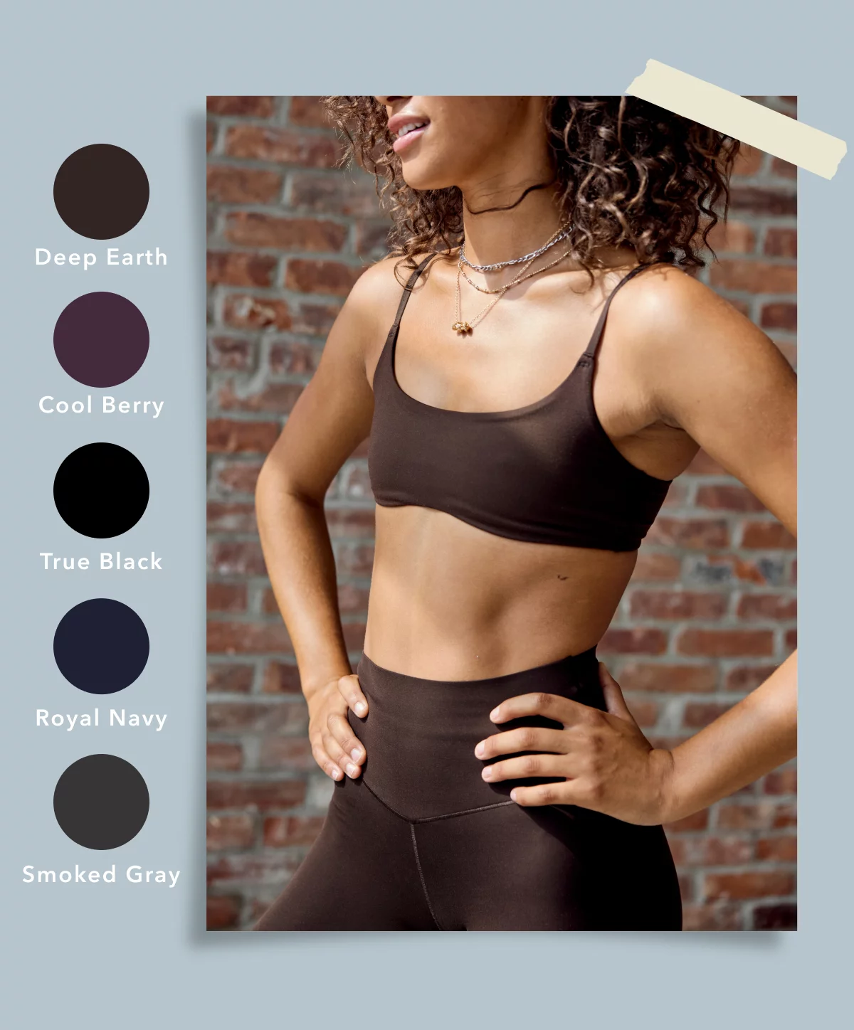 Deep Earth, Cool Berry, True Black, Royal Navy, Smoked Gray