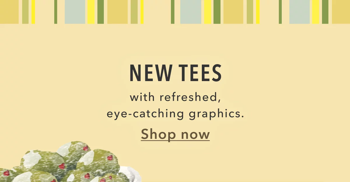 New Tees with refreshed, eye-catching graphics. Shop now