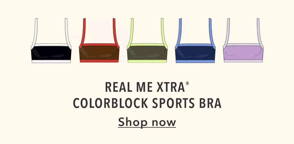 Real Me XTRA Colorblock Sports Bra | Shop now