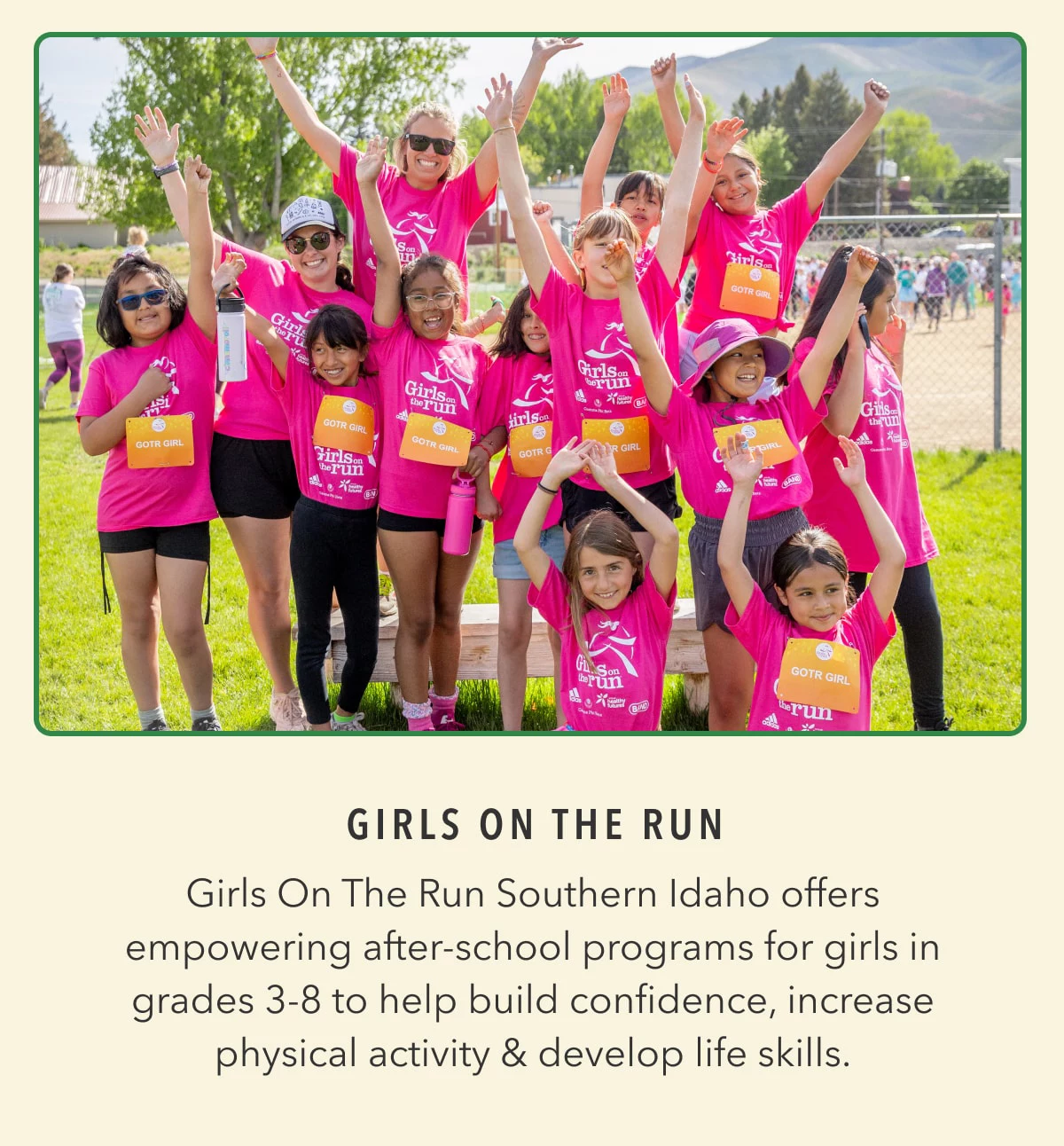 Girls On The Run | Girls On The Run Southern Idaho offers empowering after-school programs for girls in grades 3-8 to help build confidence, increase physical activity & develop life skills.